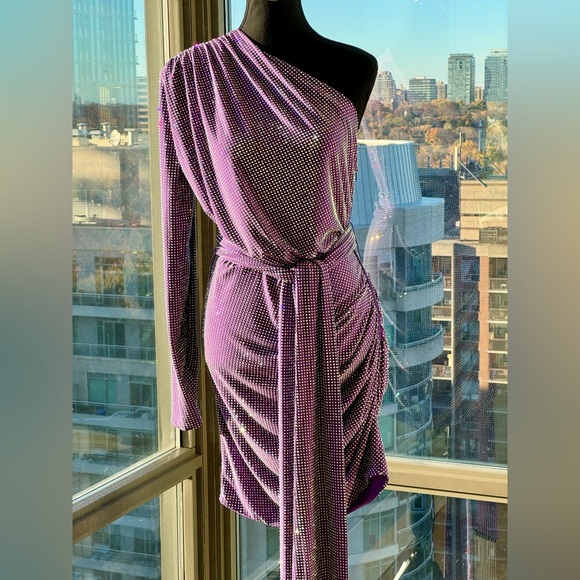 🆕 BRONX & BANCO 🧿 NWOT Starlight Rhinestone Embellished Mini Dress, Sz L US 8 - Picture 6 of 17